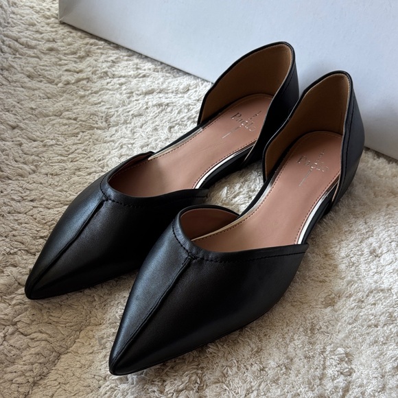 linea paolo Shoes - Paolo Black Pointed D'Orsay Flats